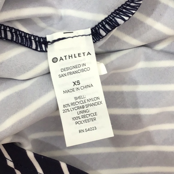 Athleta navy/white striped athletic top XS - Picture 5 of 8